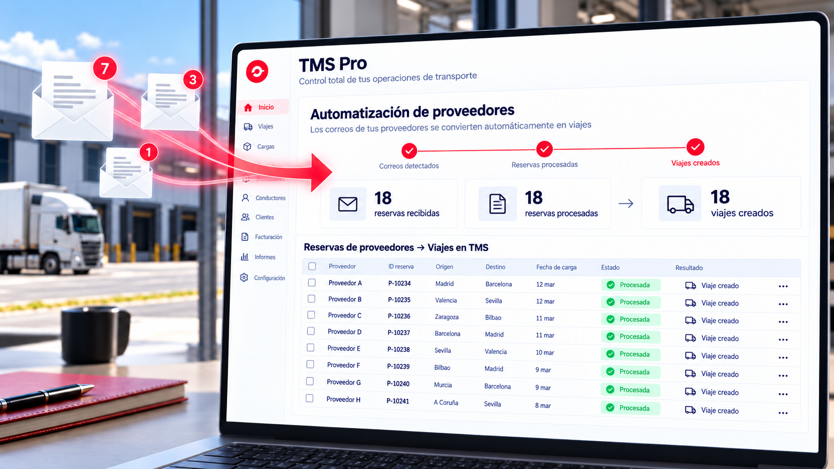 Main view of TMS Pro in Powerload
