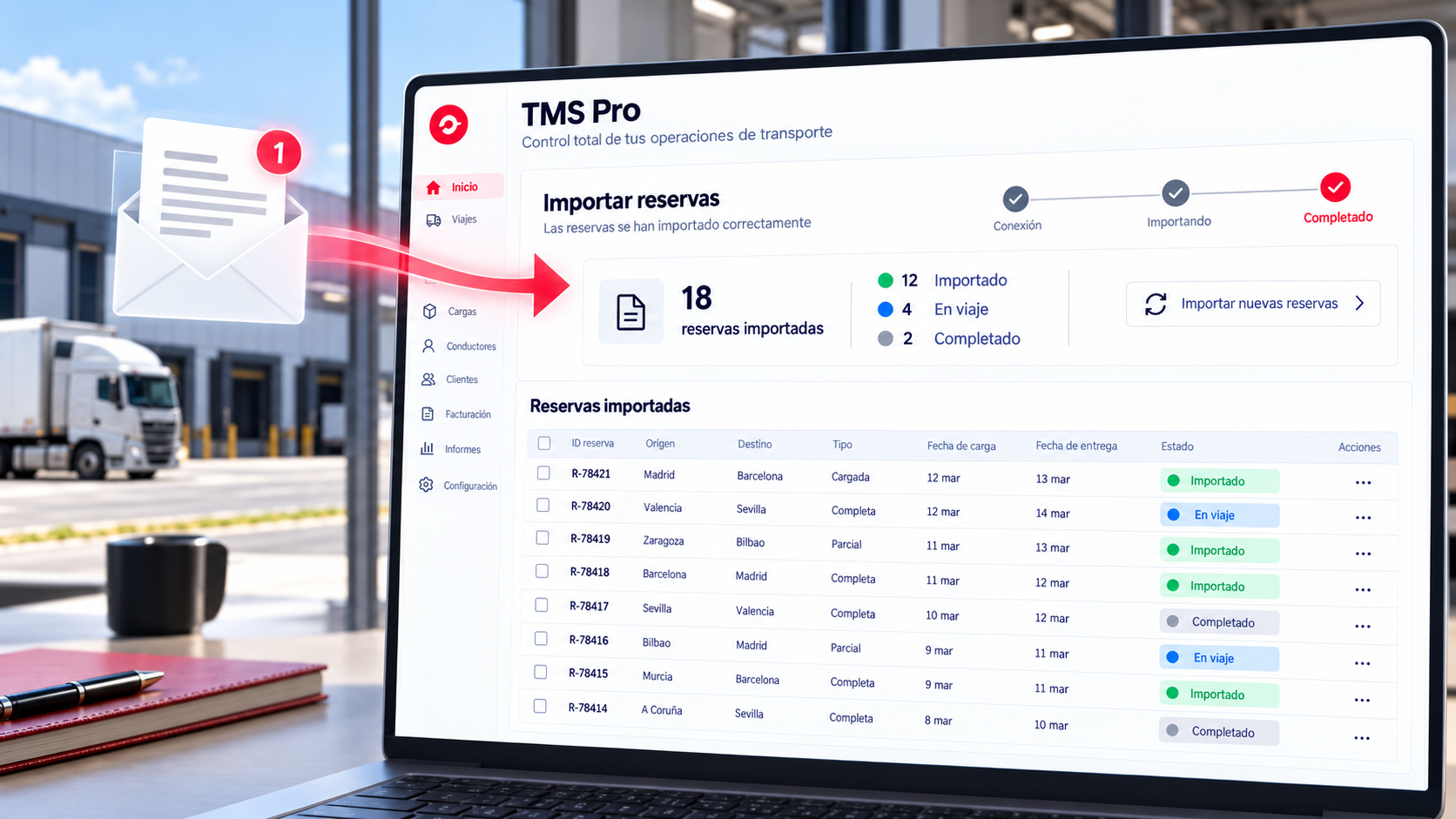 Main view of Supplier automation in Powerload